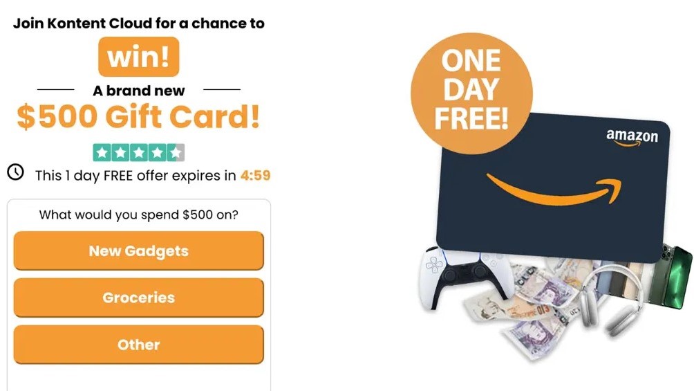 Chance to win a $500 Amazon Gift Card